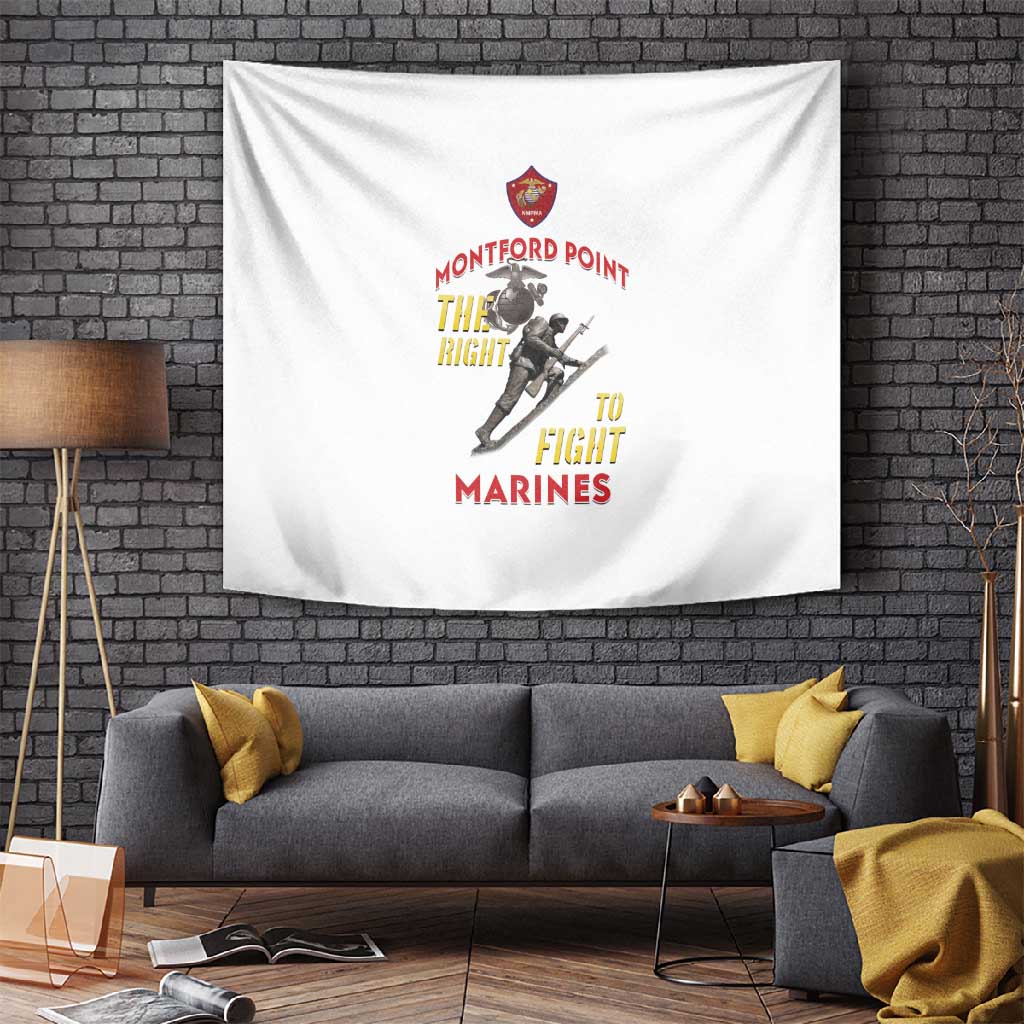 African American Heroes Tapestry Montford Point Marines - White LT15