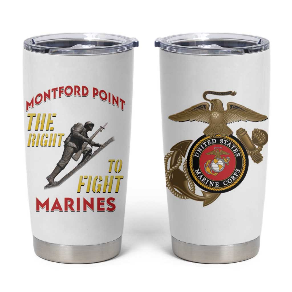 African American Heroes Tumbler Cup Montford Point Marines - White LT15