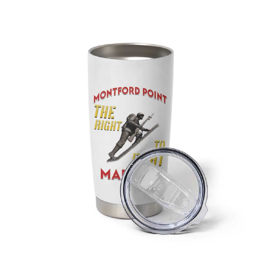 African American Heroes Tumbler Cup Montford Point Marines - White LT15