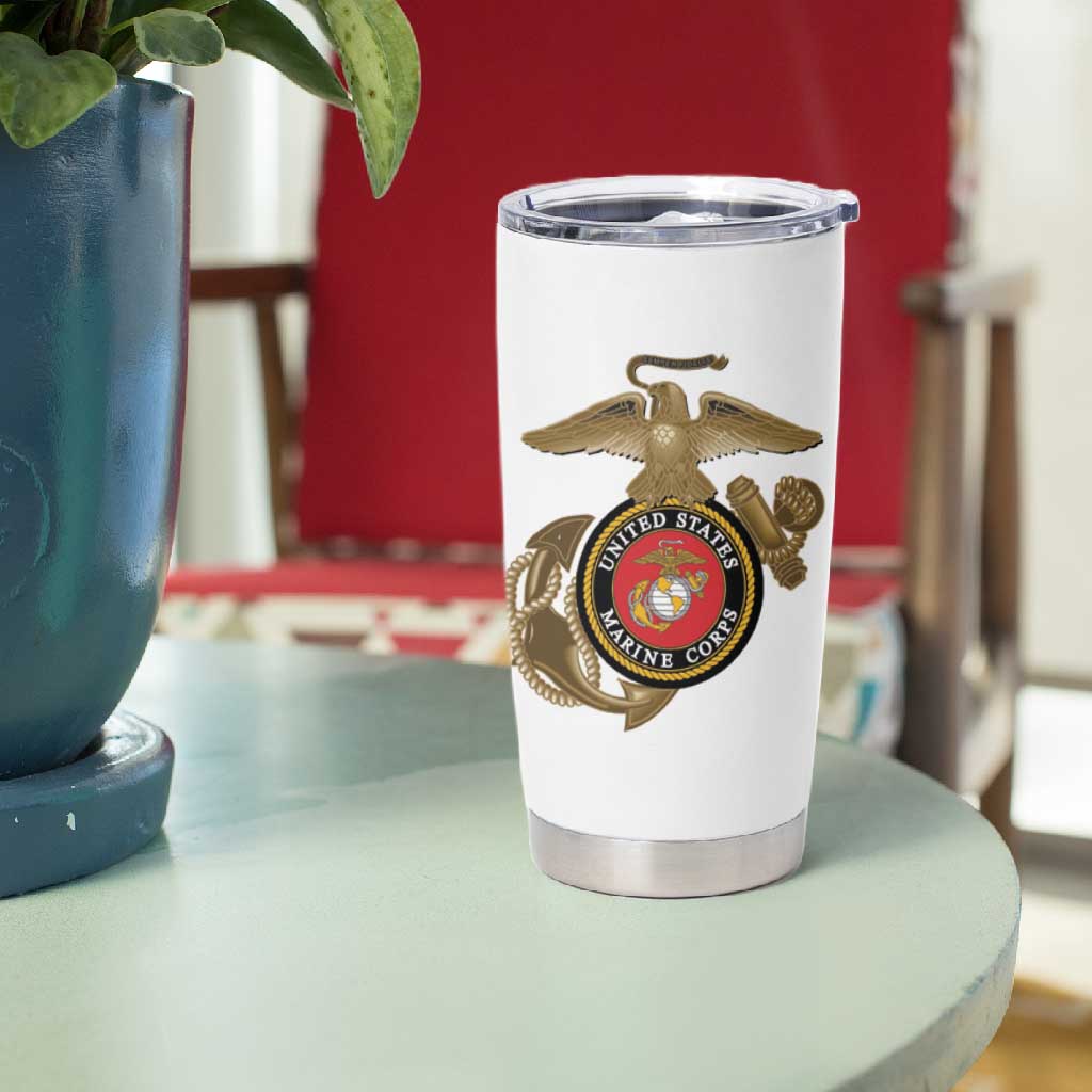 African American Heroes Tumbler Cup Montford Point Marines - White LT15