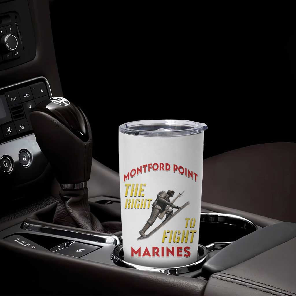 African American Heroes Tumbler Cup Montford Point Marines - White LT15