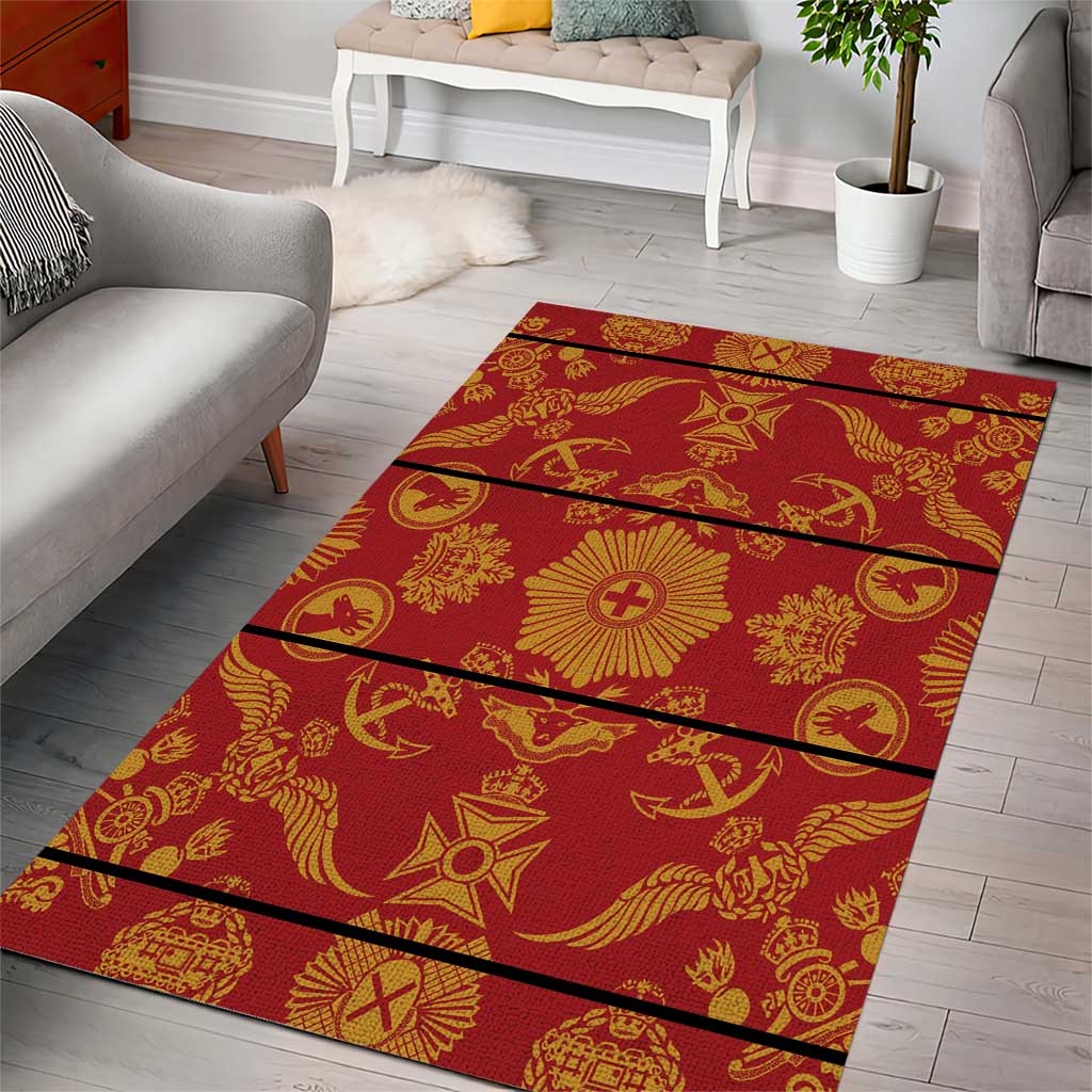 Basotho Blanket Area Rug Lesotho Seanamarena Kharetsa Royal Red LT15