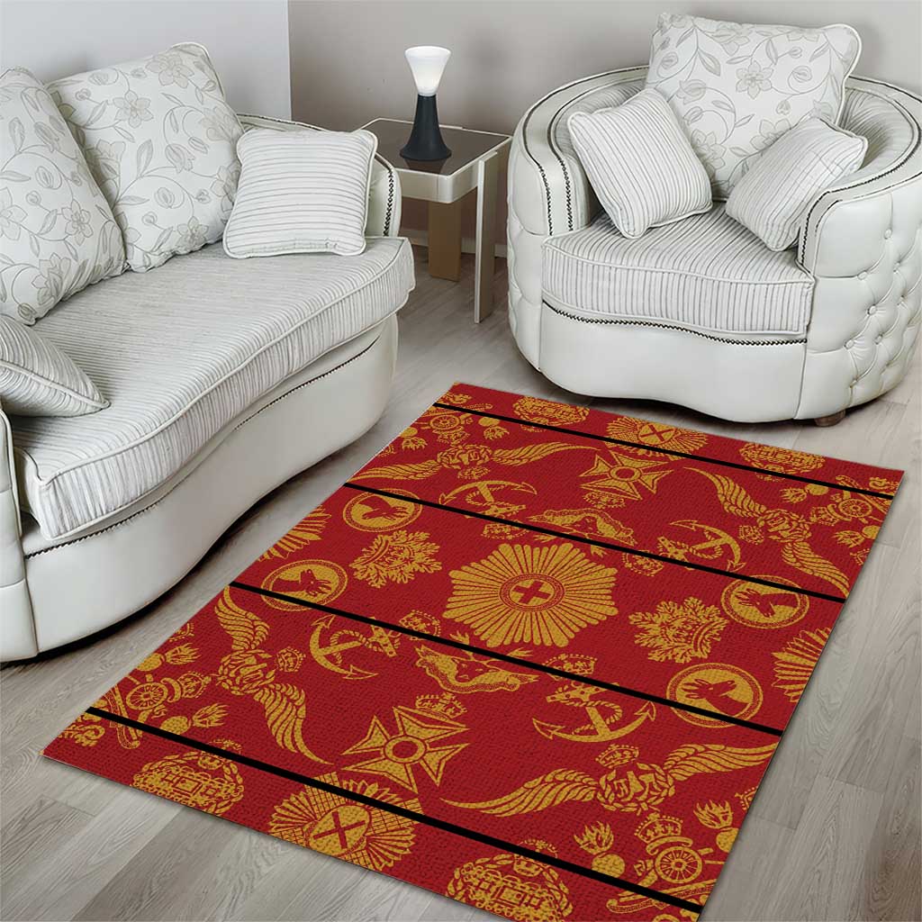 Basotho Blanket Area Rug Lesotho Seanamarena Kharetsa Royal Red LT15
