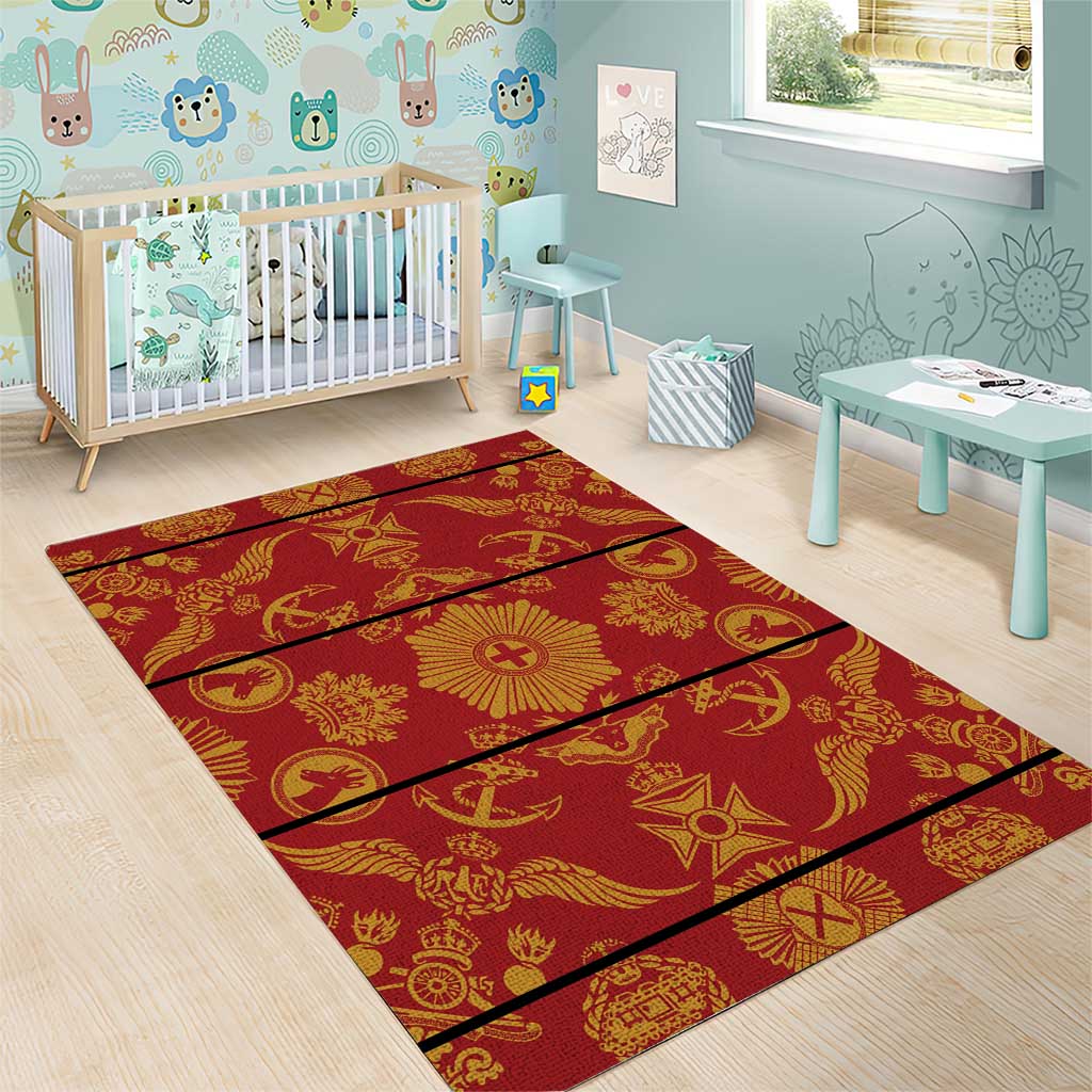 Basotho Blanket Area Rug Lesotho Seanamarena Kharetsa Royal Red LT15