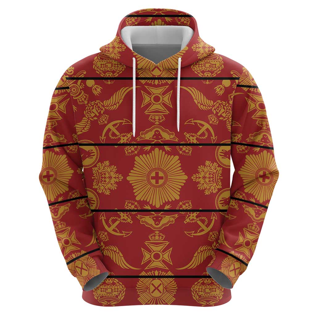 Lesotho Seanamarena Kharetsa Royal Red Hoodie Basotho Traditional Blanket Style LT15