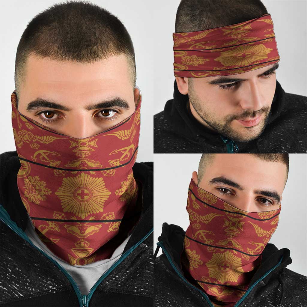 Lesotho Seanamarena Kharetsa Royal Red Neck Gaiter Basotho Traditional Blanket Style LT15