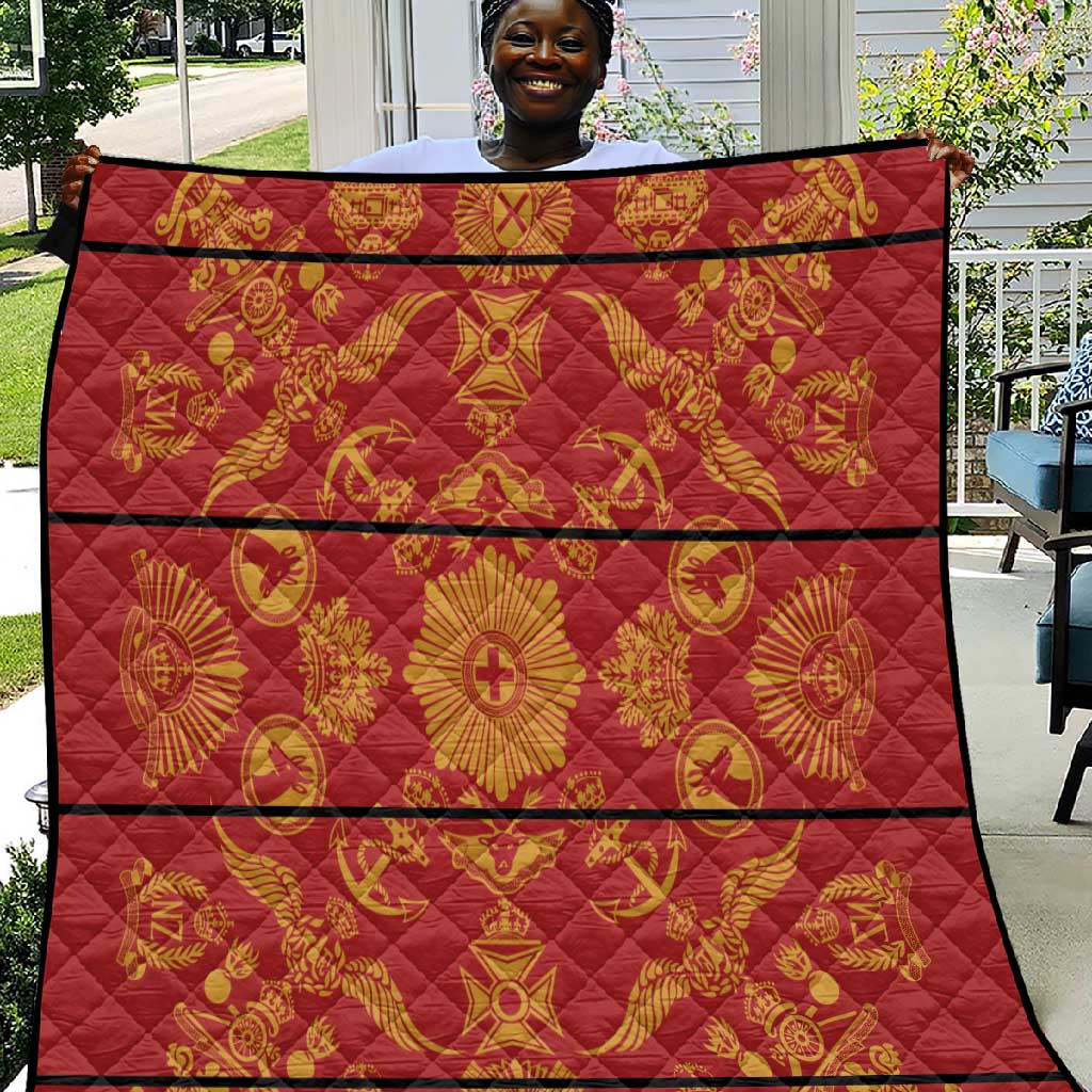 Basotho Blanket Quilt Lesotho Seanamarena Kharetsa Royal Red LT15