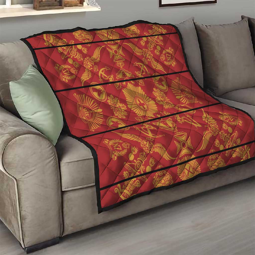 Basotho Blanket Quilt Lesotho Seanamarena Kharetsa Royal Red LT15