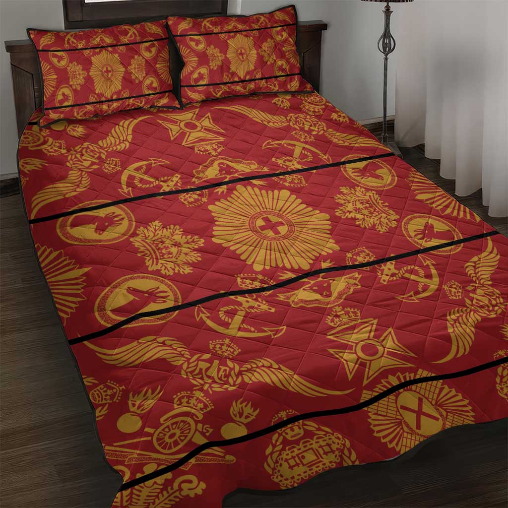 Basotho Blanket Quilt Bed Set Lesotho Seanamarena Kharetsa Royal Red LT15