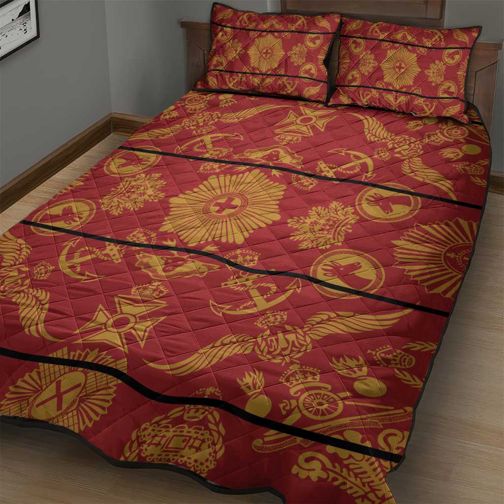 Basotho Blanket Quilt Bed Set Lesotho Seanamarena Kharetsa Royal Red LT15