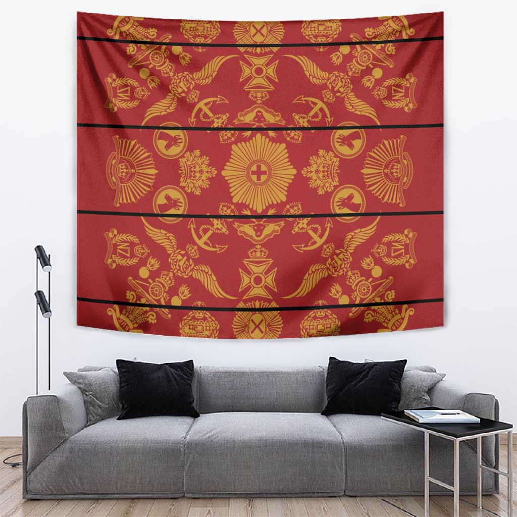 Basotho Blanket Tapestry Lesotho Seanamarena Kharetsa Royal Red LT15