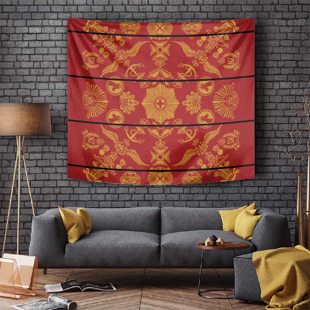 Basotho Blanket Tapestry Lesotho Seanamarena Kharetsa Royal Red LT15