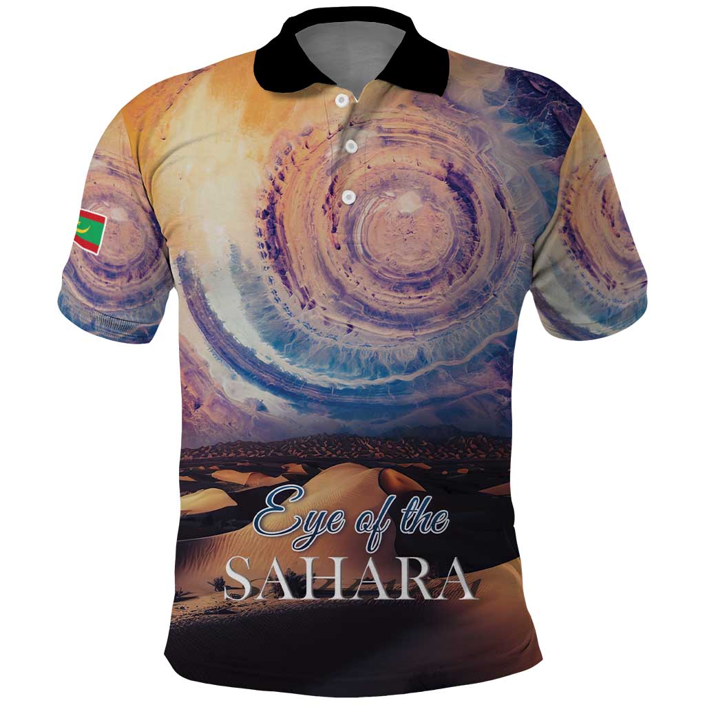 Mauritania Richat Structure Polo Shirt Eyes of the Sahara LT15