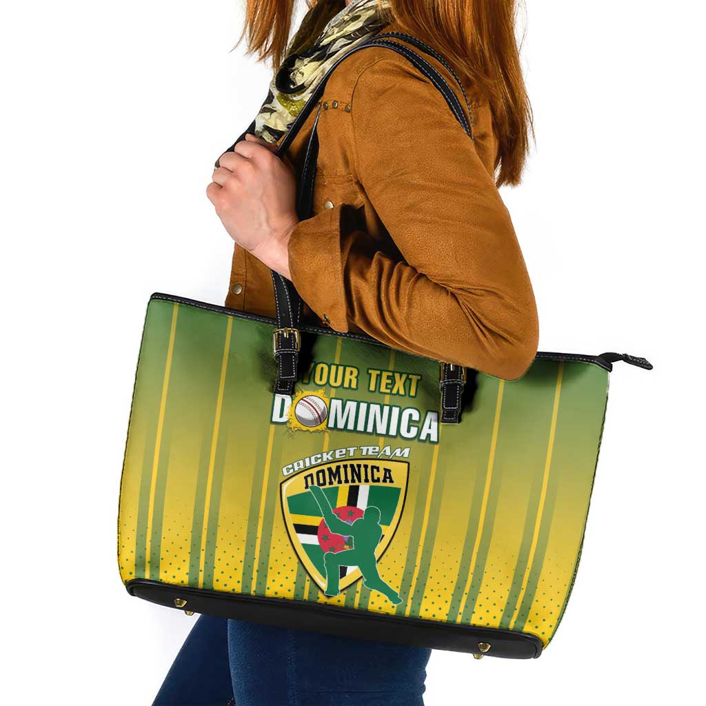 Custom Dominica Cricket Leather Tote Bag Sporty Style LT15