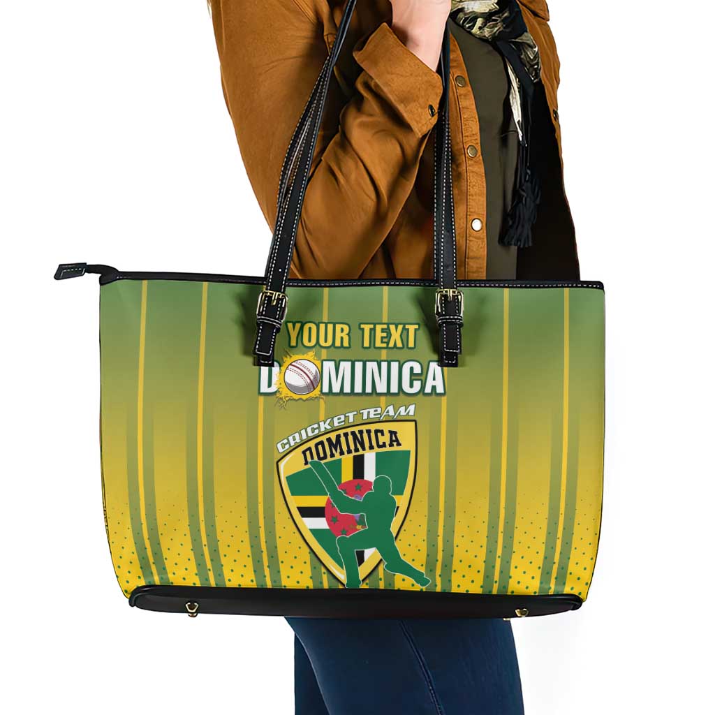 Custom Dominica Cricket Leather Tote Bag Sporty Style LT15