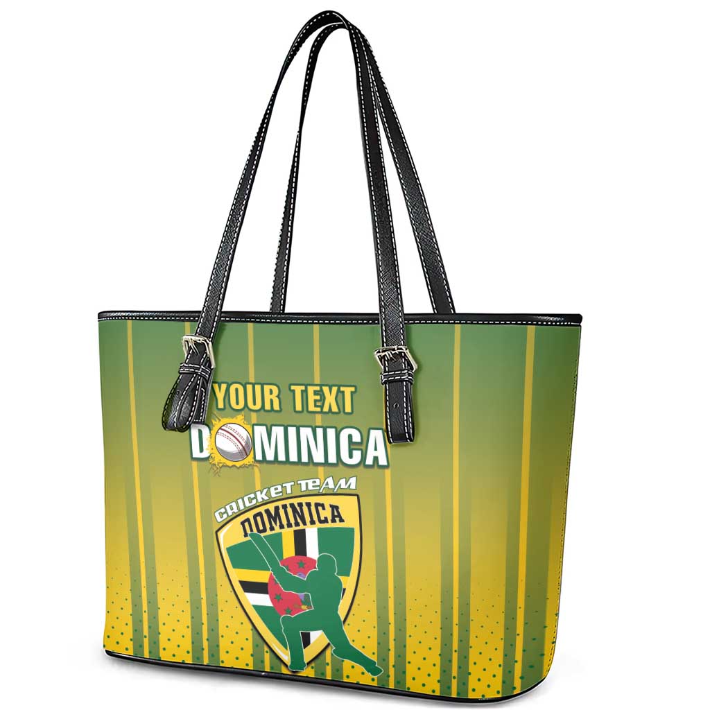 Custom Dominica Cricket Leather Tote Bag Sporty Style LT15