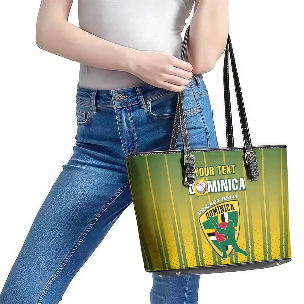 Custom Dominica Cricket Leather Tote Bag Sporty Style LT15