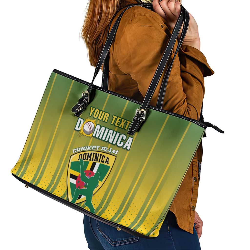 Custom Dominica Cricket Leather Tote Bag Sporty Style LT15