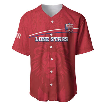 Custom Liberia Baseball Jersey Football Lion Mascot - Red LT15