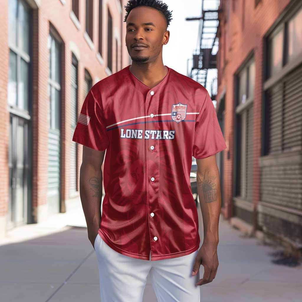 Custom Liberia Baseball Jersey Football Lion Mascot - Red LT15