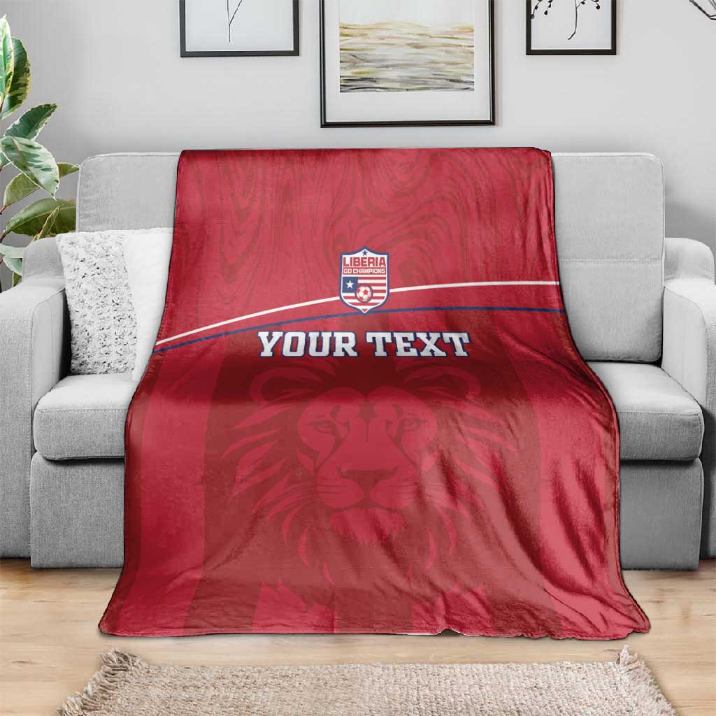 Custom Liberia Blanket Football Lion Mascot - Red LT15
