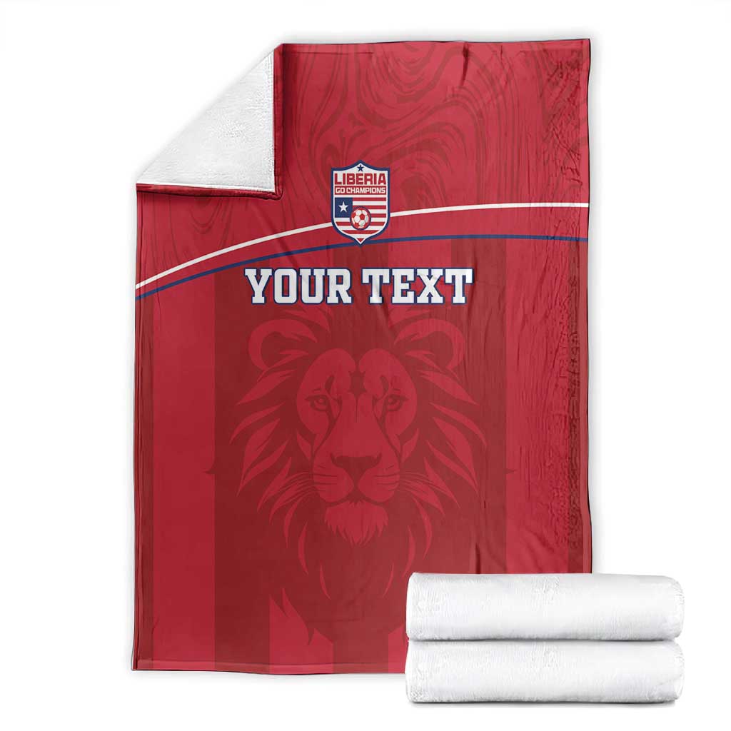 Custom Liberia Blanket Football Lion Mascot - Red LT15