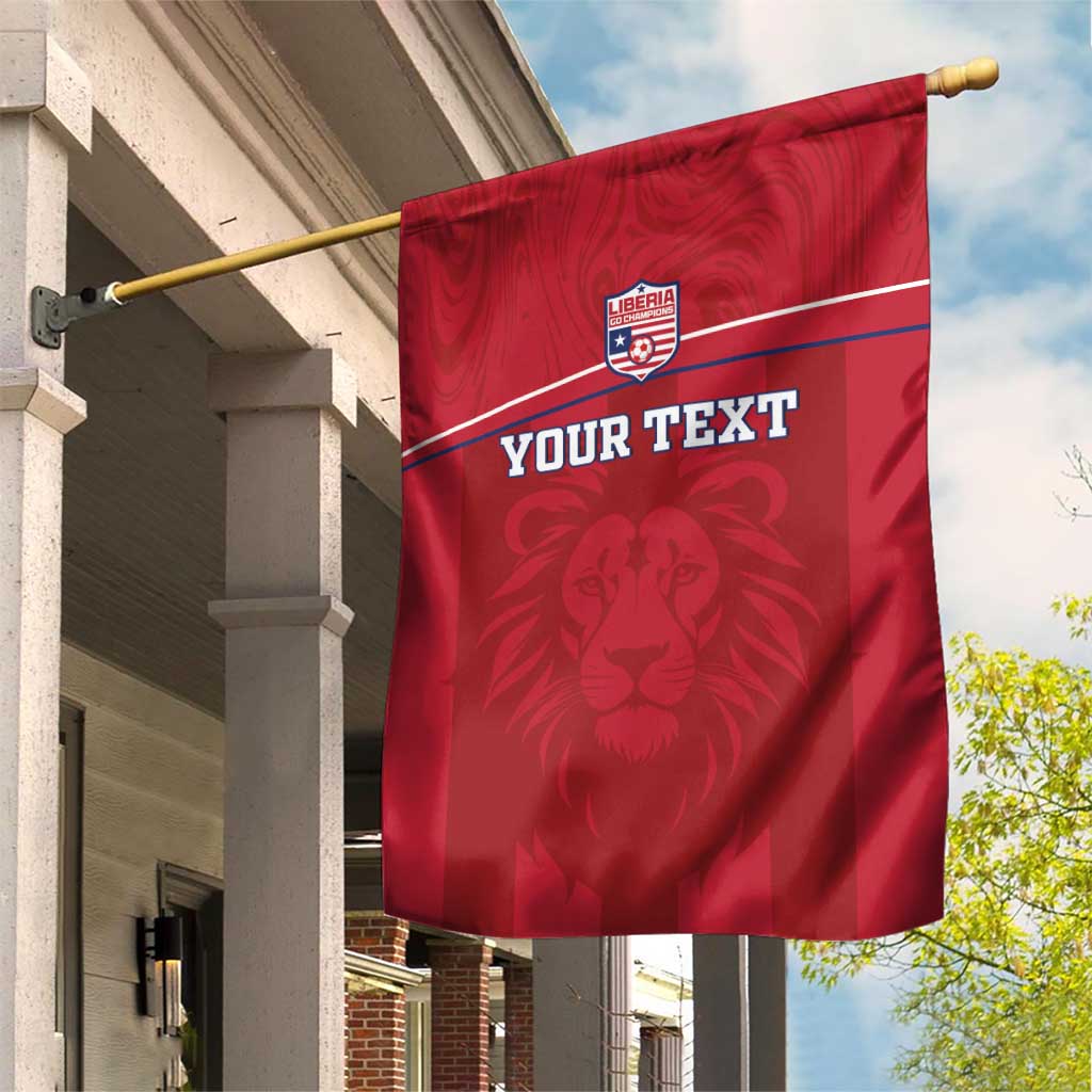 Custom Liberia Garden Flag Football Lion Mascot - Red LT15