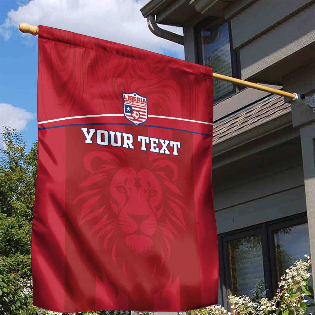 Custom Liberia Garden Flag Football Lion Mascot - Red LT15