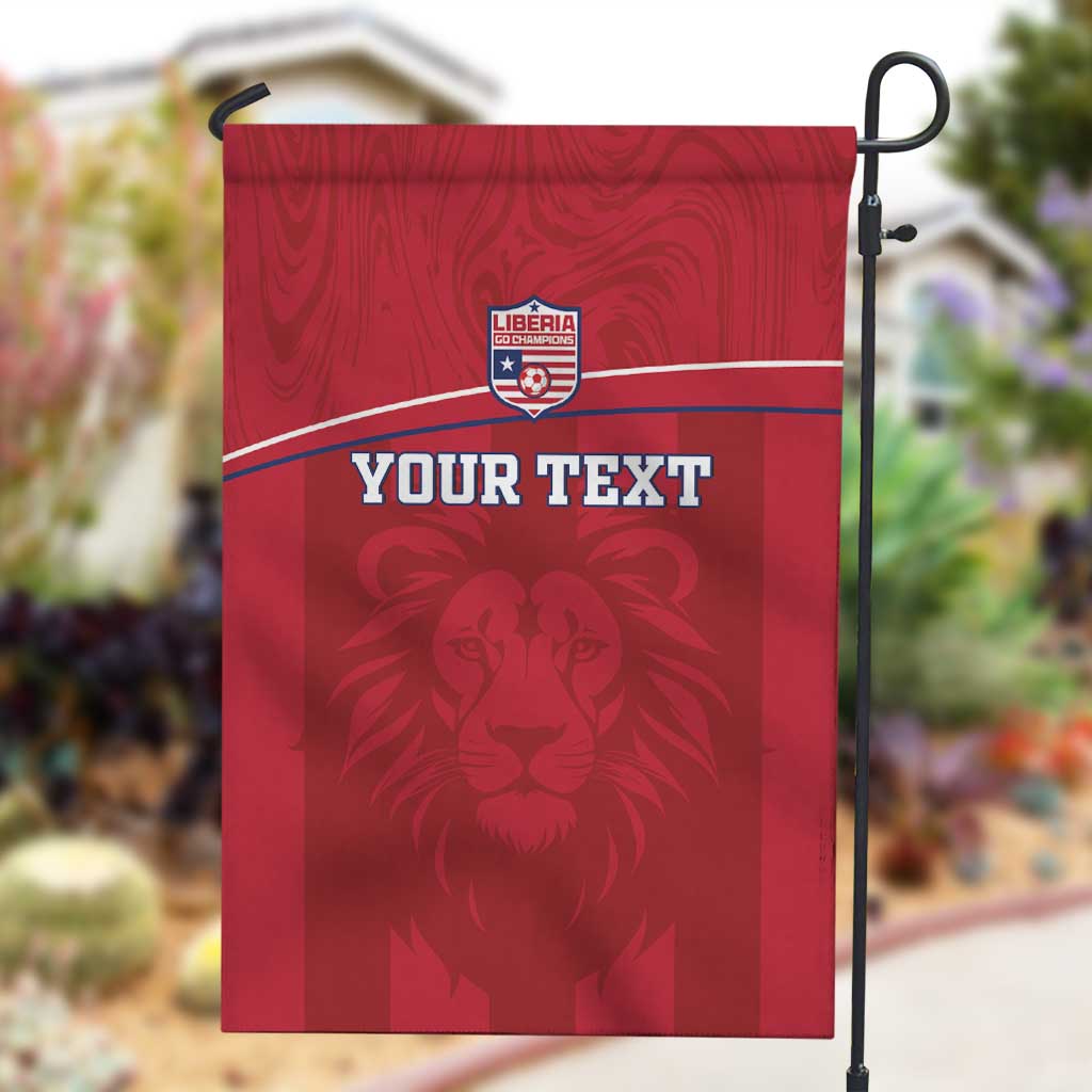 Custom Liberia Garden Flag Football Lion Mascot - Red LT15