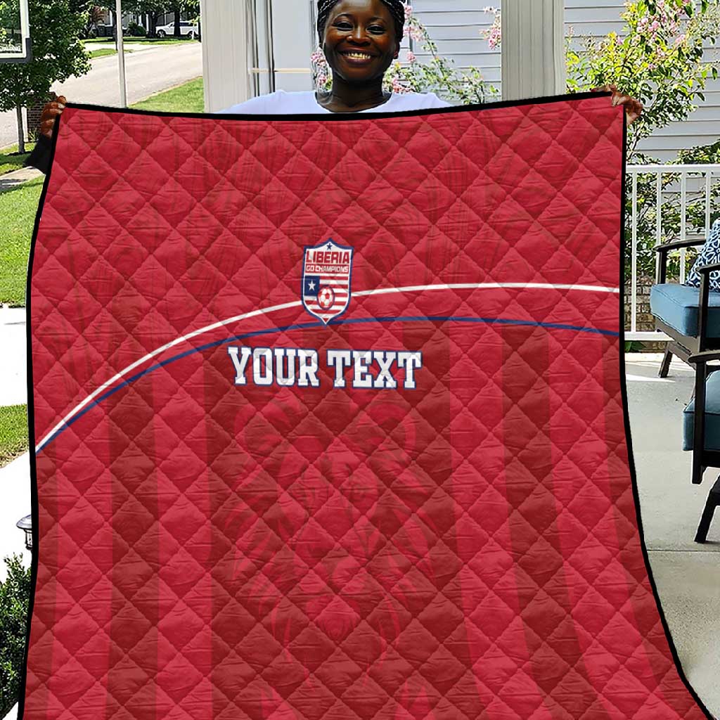 Custom Liberia Quilt Football Lion Mascot - Red LT15