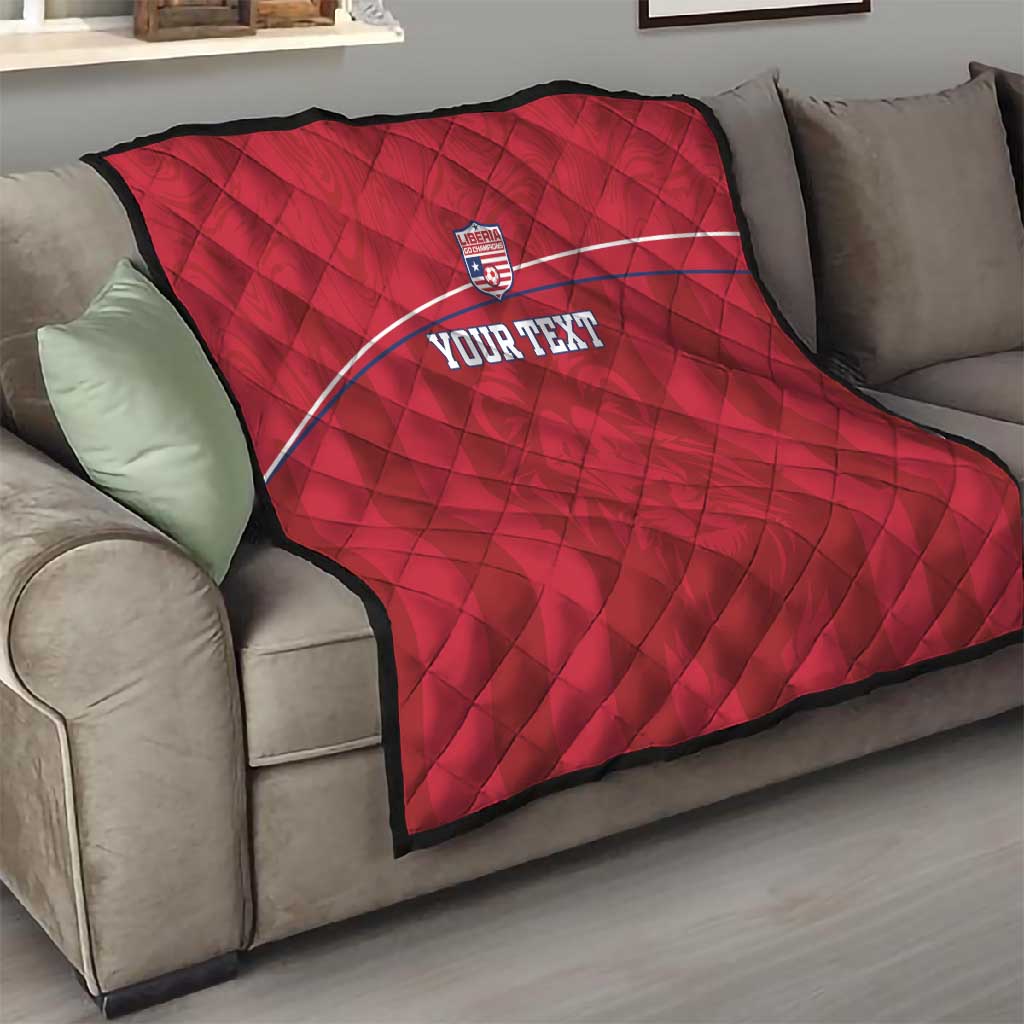 Custom Liberia Quilt Football Lion Mascot - Red LT15