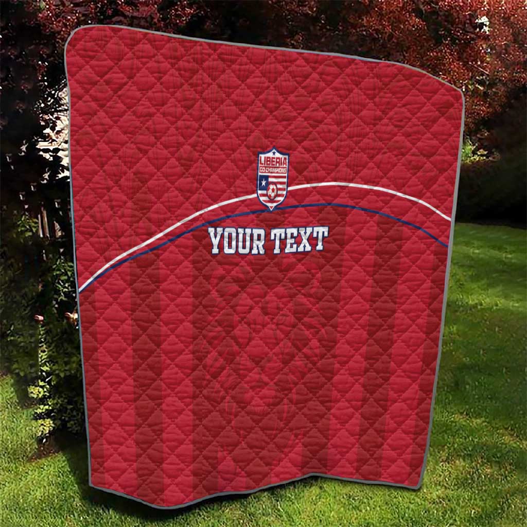 Custom Liberia Quilt Football Lion Mascot - Red LT15