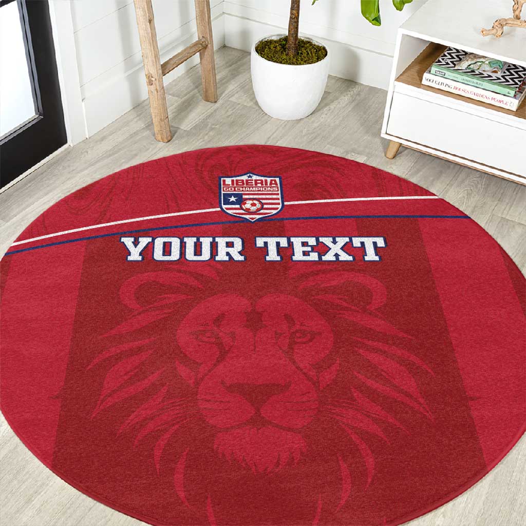Custom Liberia Round Carpet Football Lion Mascot - Red LT15