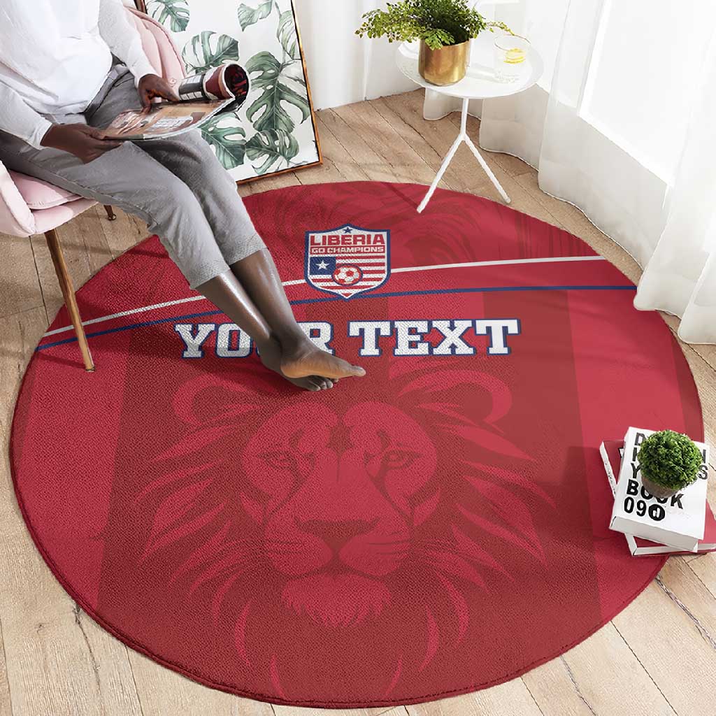 Custom Liberia Round Carpet Football Lion Mascot - Red LT15