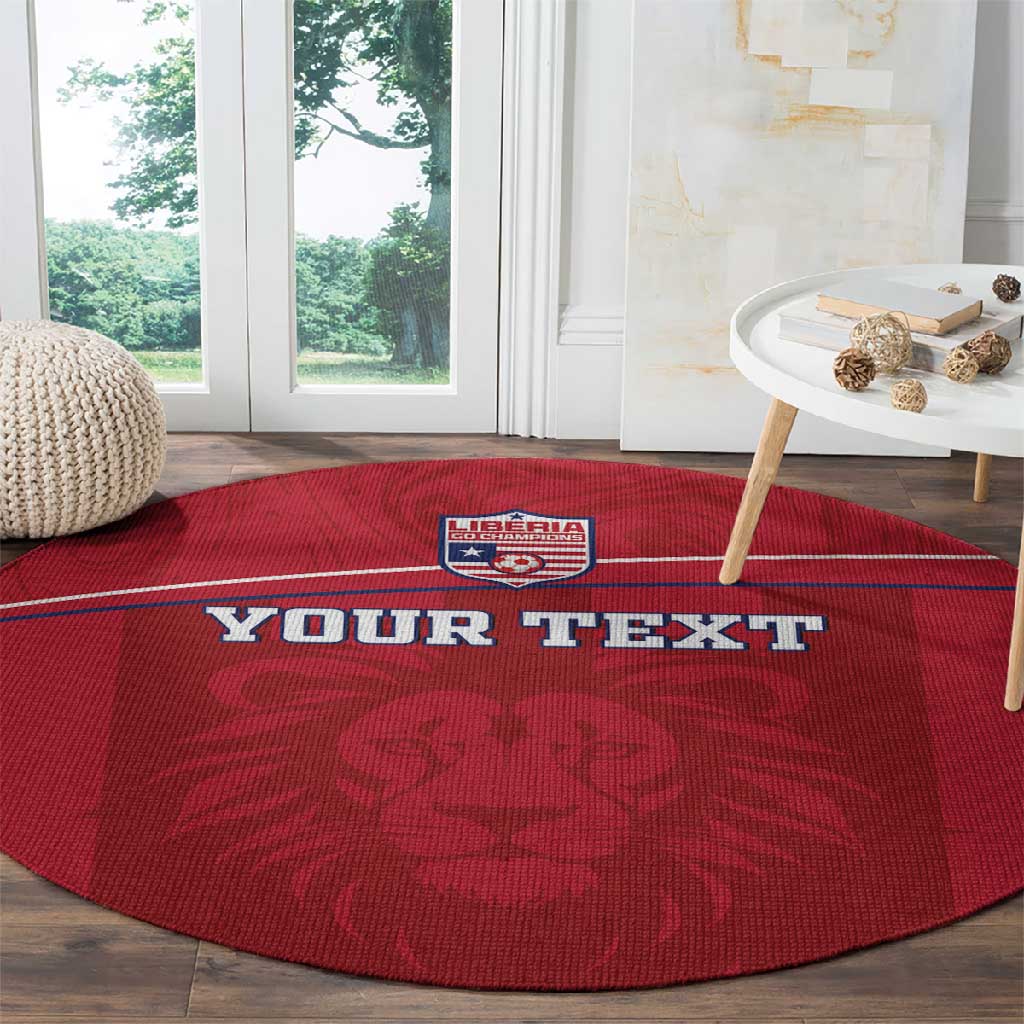 Custom Liberia Round Carpet Football Lion Mascot - Red LT15