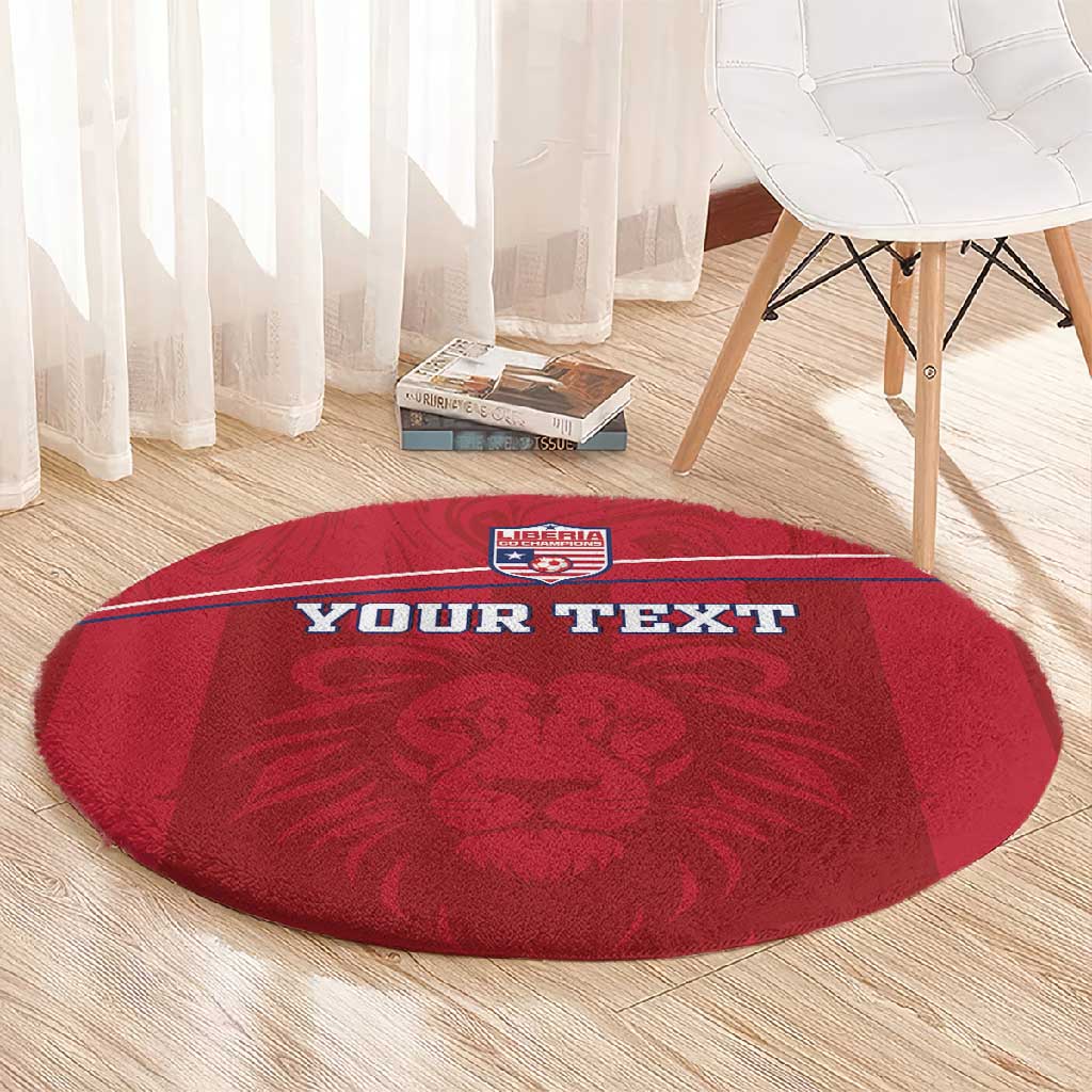 Custom Liberia Round Carpet Football Lion Mascot - Red LT15