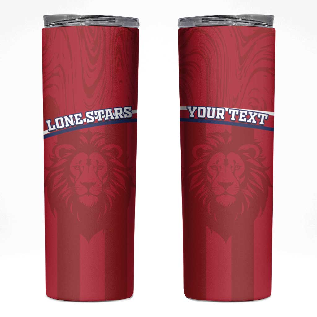 Custom Liberia Skinny Tumbler Football Lion Mascot - Red LT15