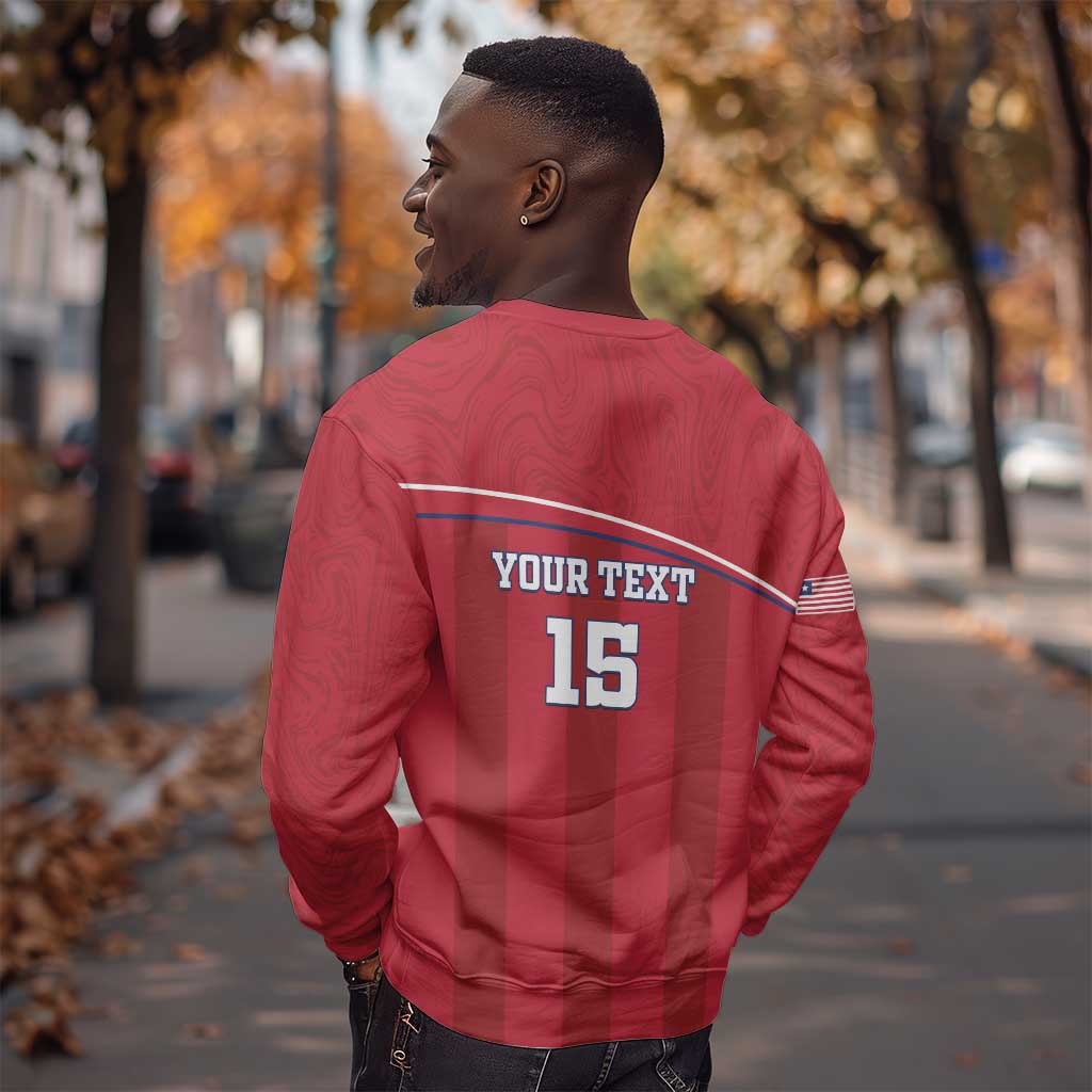 Custom Liberia Sweatshirt Football Lion Mascot - Red LT15