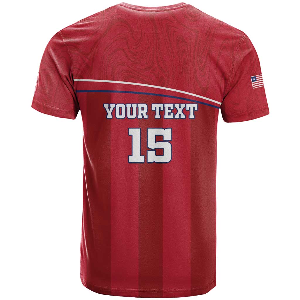 Custom Liberia T shirt Football Lion Mascot - Red LT15