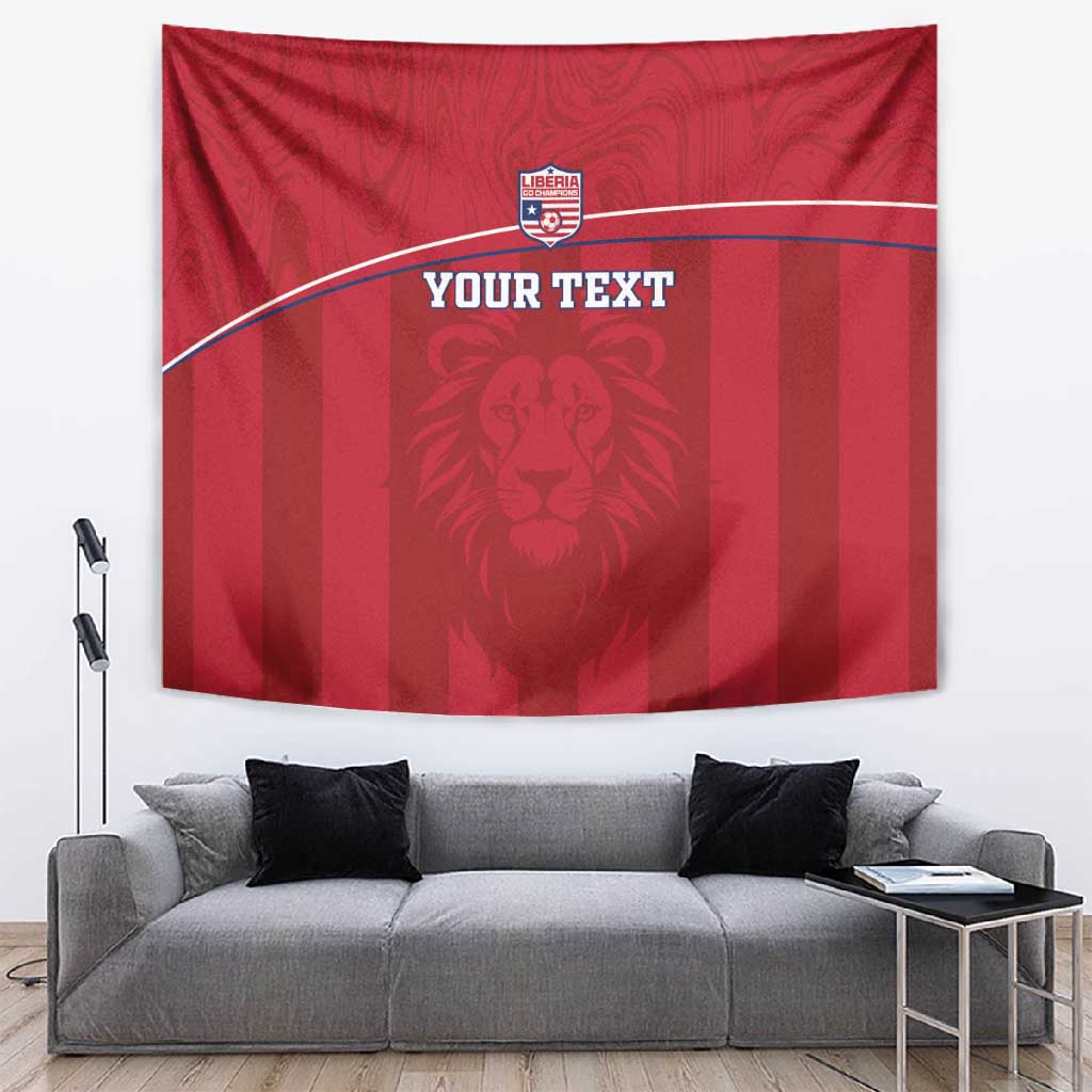Custom Liberia Tapestry Football Lion Mascot - Red LT15