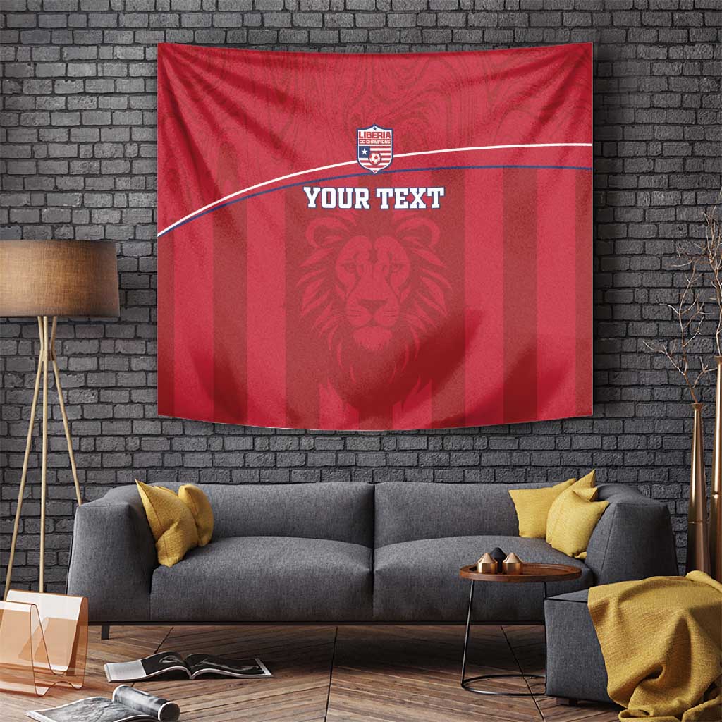 Custom Liberia Tapestry Football Lion Mascot - Red LT15