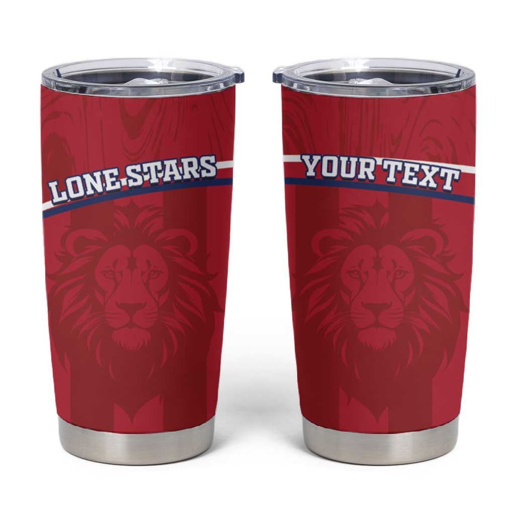 Custom Liberia Tumbler Cup Football Lion Mascot - Red LT15