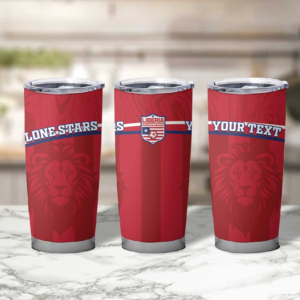 Custom Liberia Tumbler Cup Football Lion Mascot - Red LT15