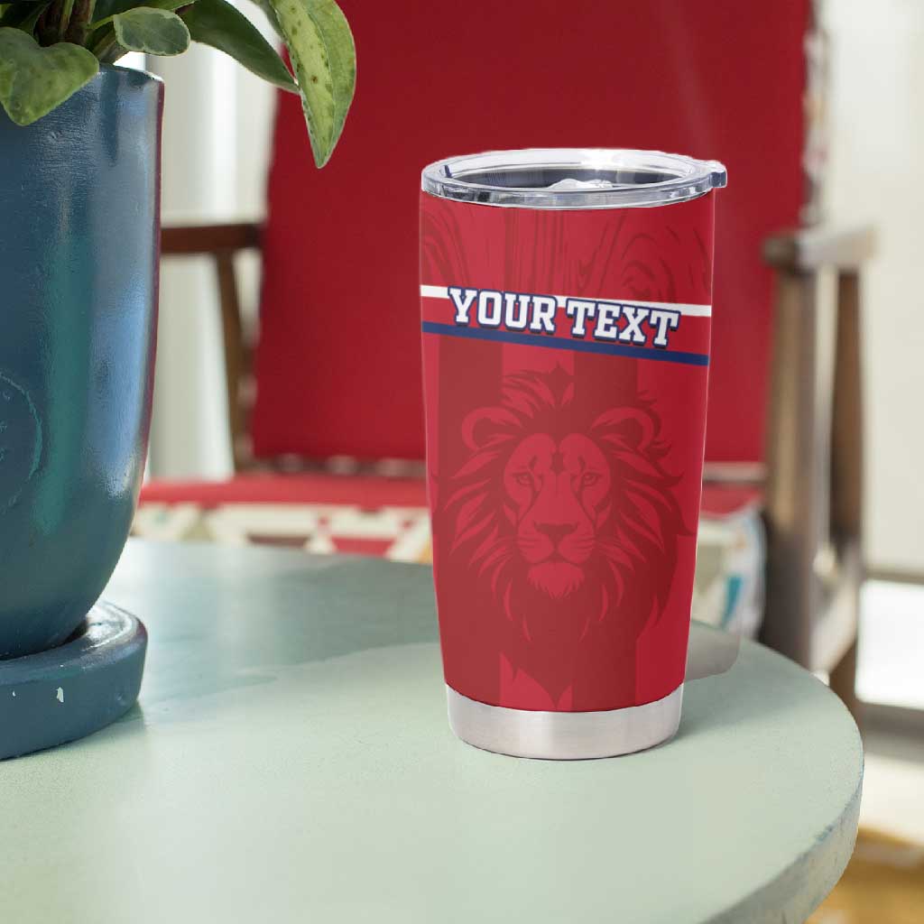 Custom Liberia Tumbler Cup Football Lion Mascot - Red LT15