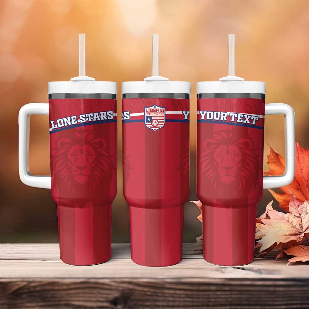 Custom Liberia Tumbler With Handle Football Lion Mascot - Red LT15