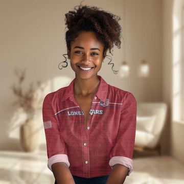Custom Liberia Women Casual Shirt Football Lion Mascot - Red LT15