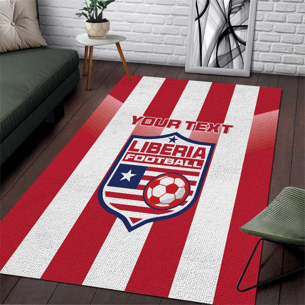 Custom Liberia Football Area Rug The Lone Stars Sporty Style LT15