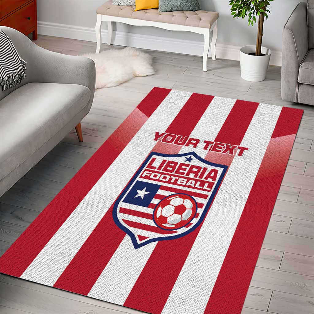 Custom Liberia Football Area Rug The Lone Stars Sporty Style LT15