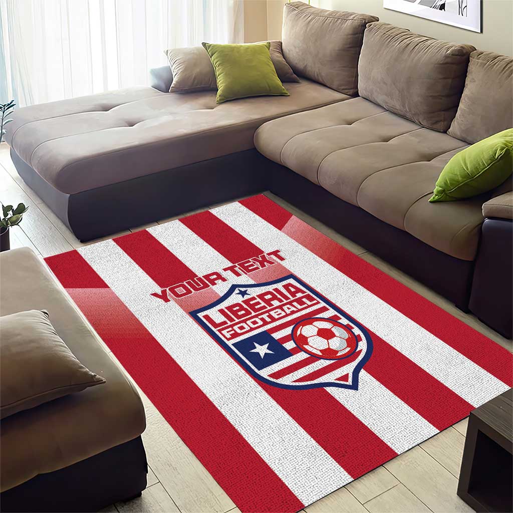 Custom Liberia Football Area Rug The Lone Stars Sporty Style LT15