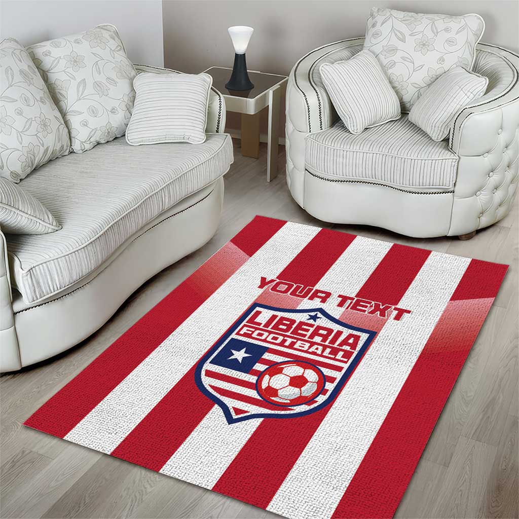 Custom Liberia Football Area Rug The Lone Stars Sporty Style LT15